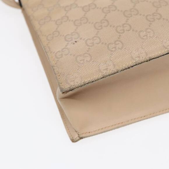 GUCCI GG Canvas Tote Bag Beige Silver 002 002 - Picture 11 of 16